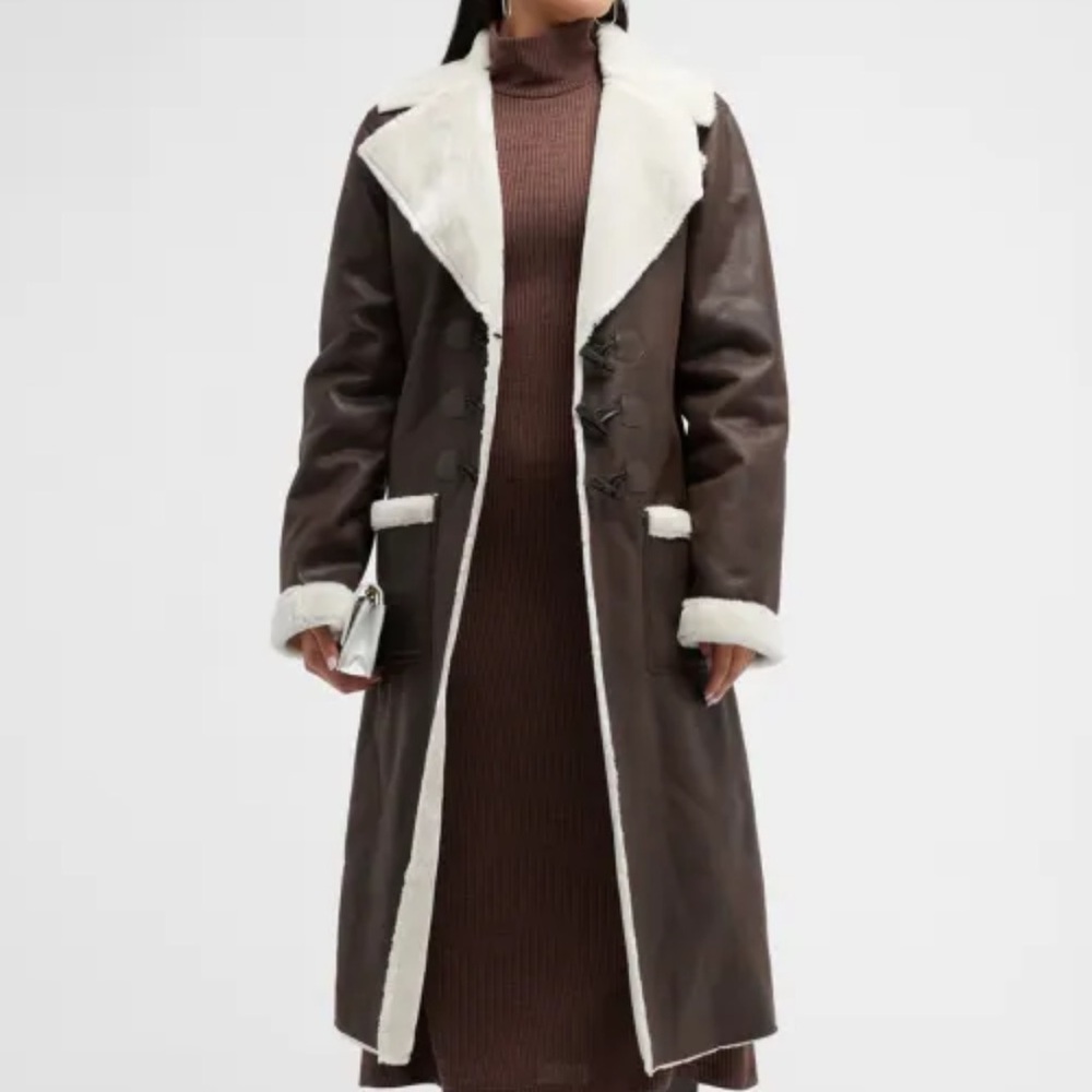 Venezia Brown and Cream Women's Coat